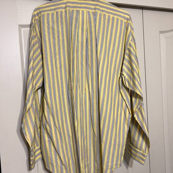 Ralph Lauren "Blake" - Mens Yellow Striped Long Sleeve Button Down Shirt - XL - Picture 3 of 3